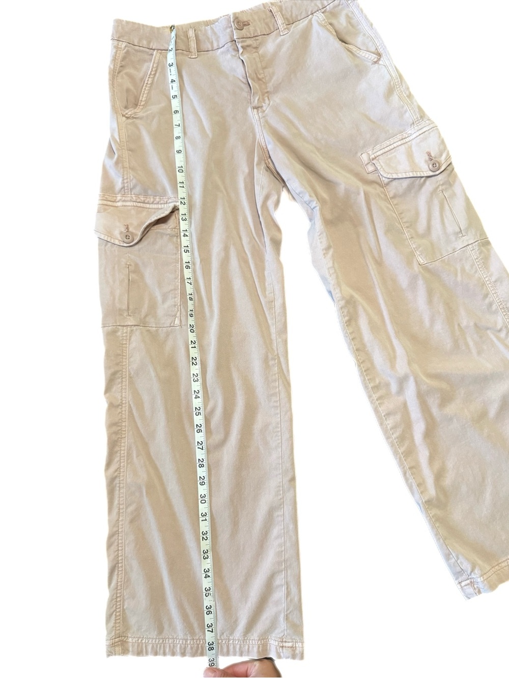 American Eagle Outfitters Mid-Rise Baggy Wide Leg Cargo Pants Light Pink Size 8 - Picture 7 of 12